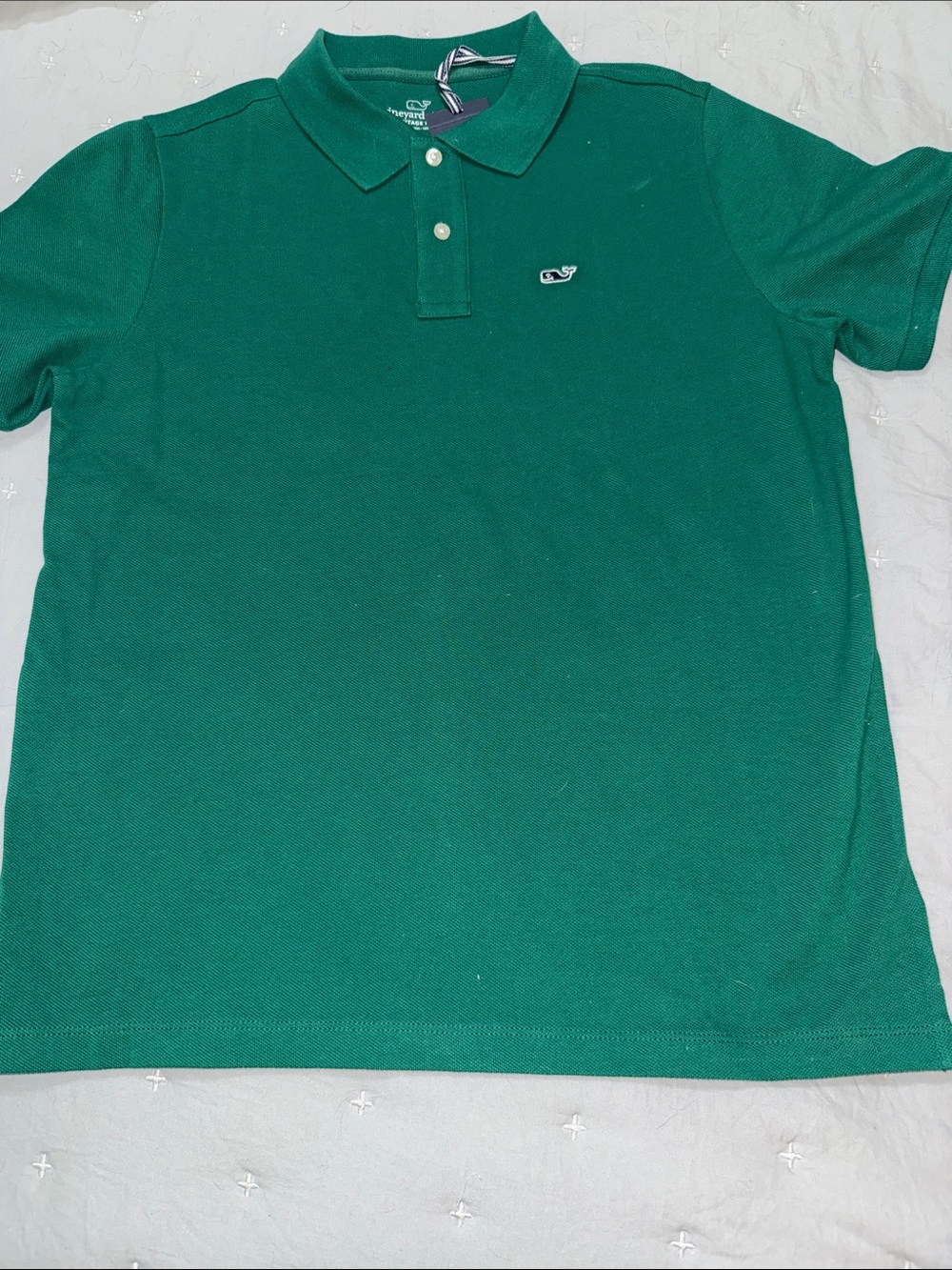 Vineyard Vines Kids  Heritage Polo Green Polo Shirt in Turf Green